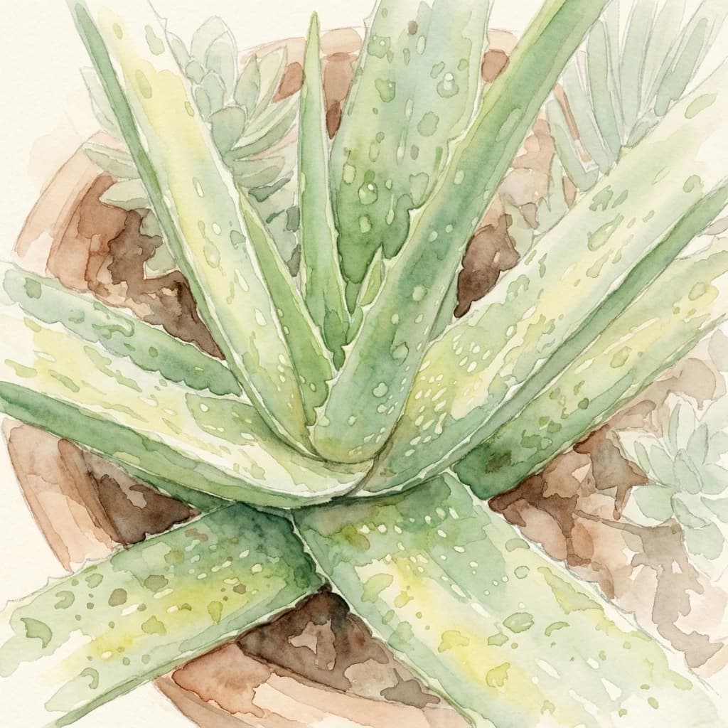 Aloe vera succulent (Aloe vera) medicinal plant at Save Farm Dahanu