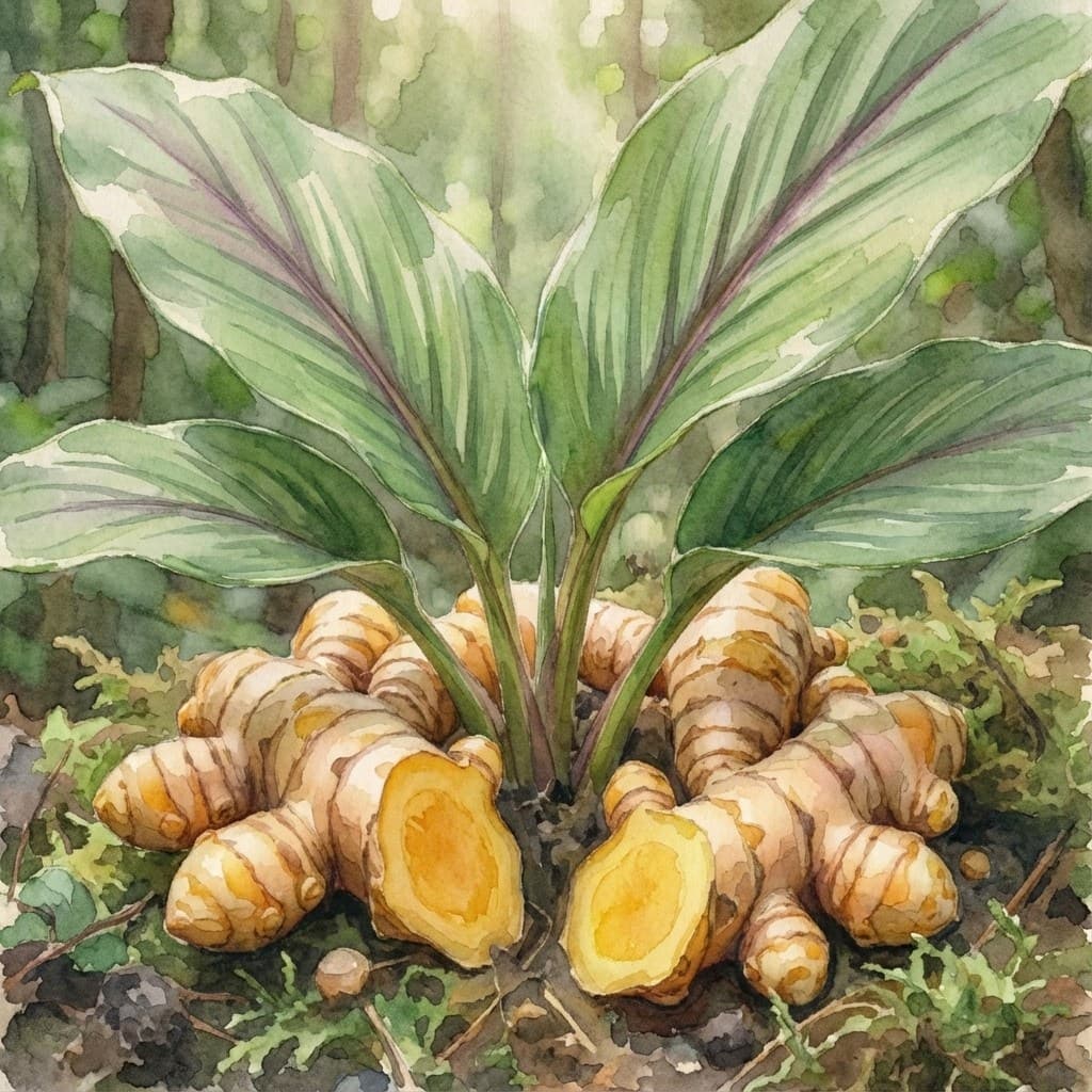 Mango ginger amba haldi (Curcuma amada) rhizome at Save Farm Dahanu