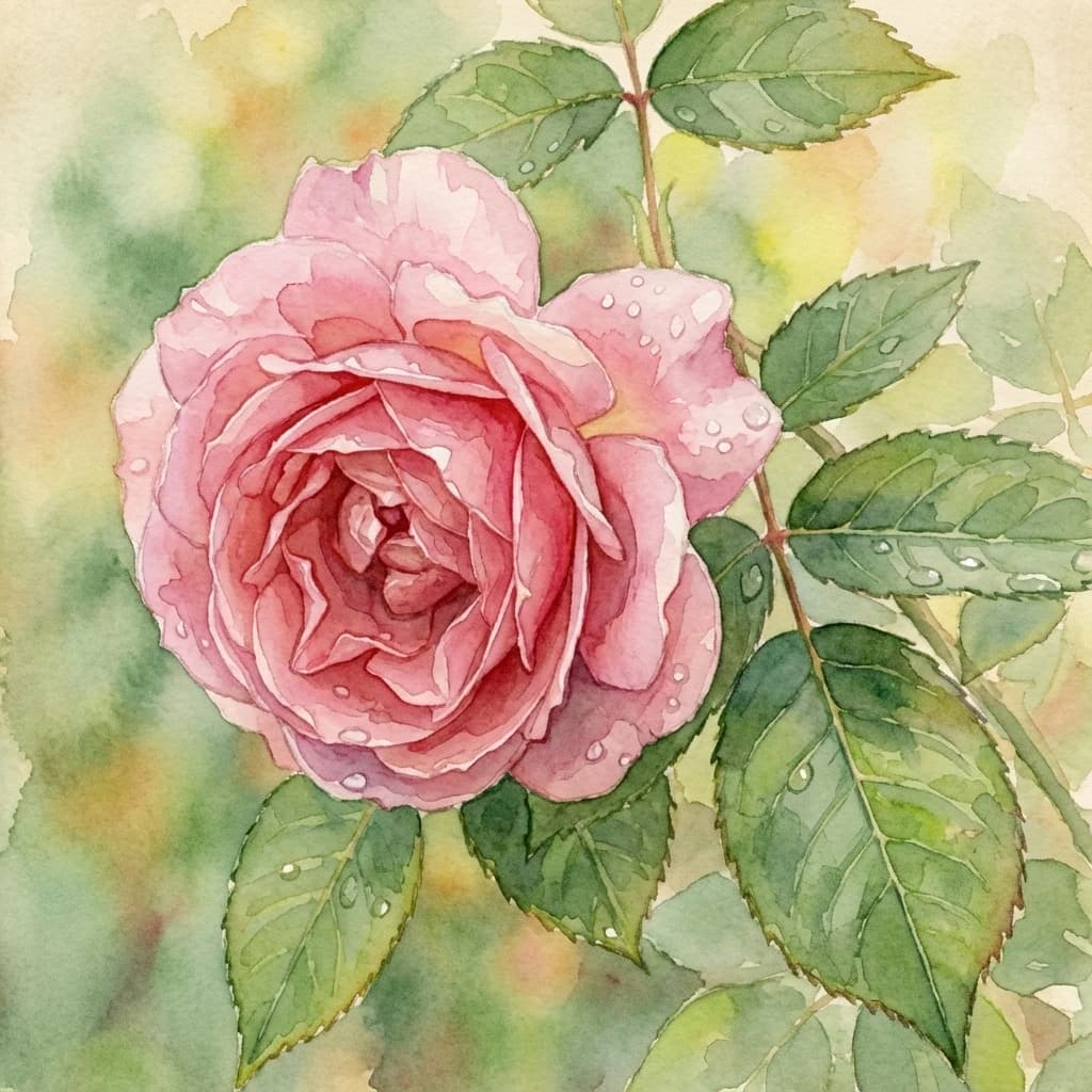 Rose gulab flower (Rosa sp.) ornamental and medicinal plant at Save Farm Dahanu