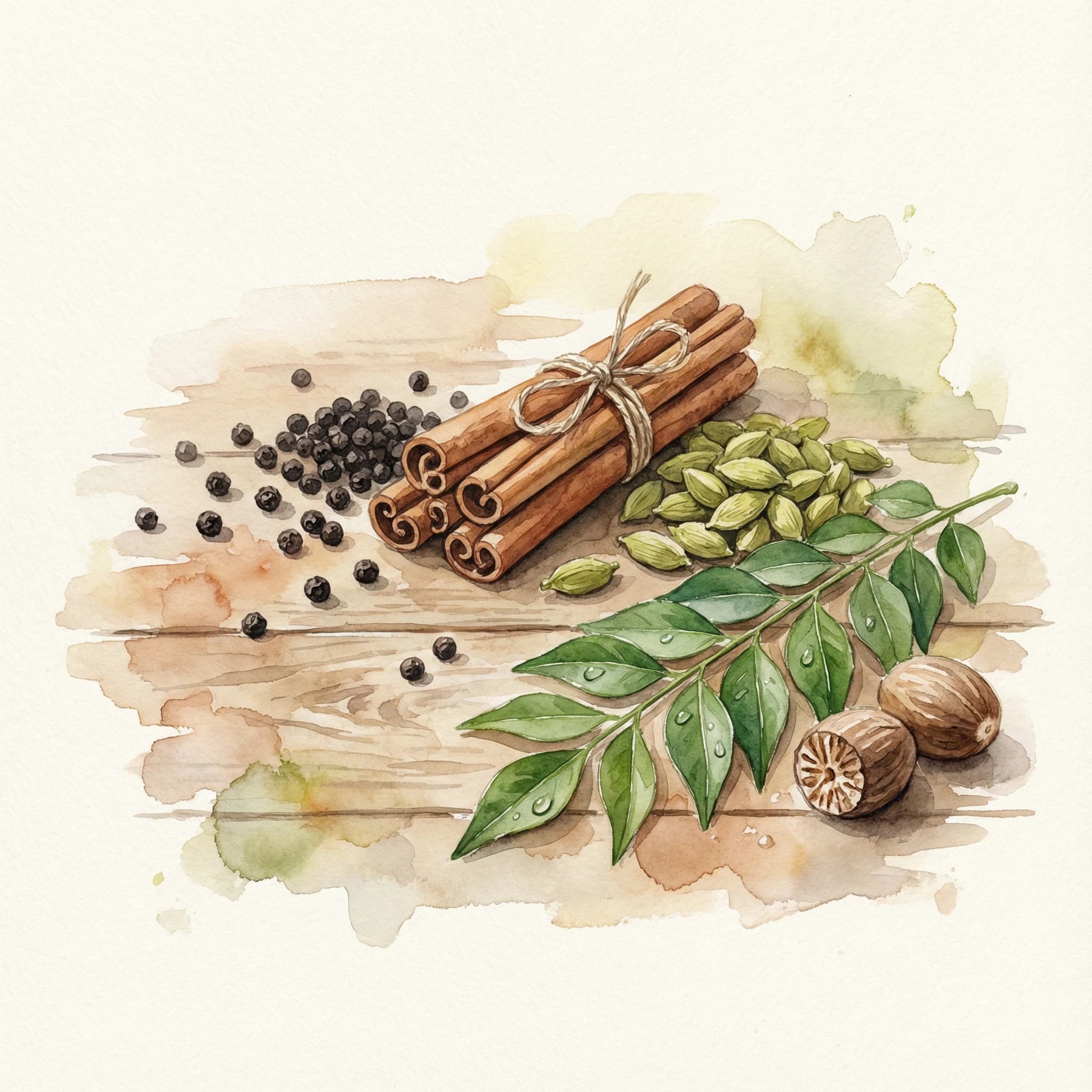 Fresh spices and herbs growing in Masala Baug spice trail at Save Farm Dahanu