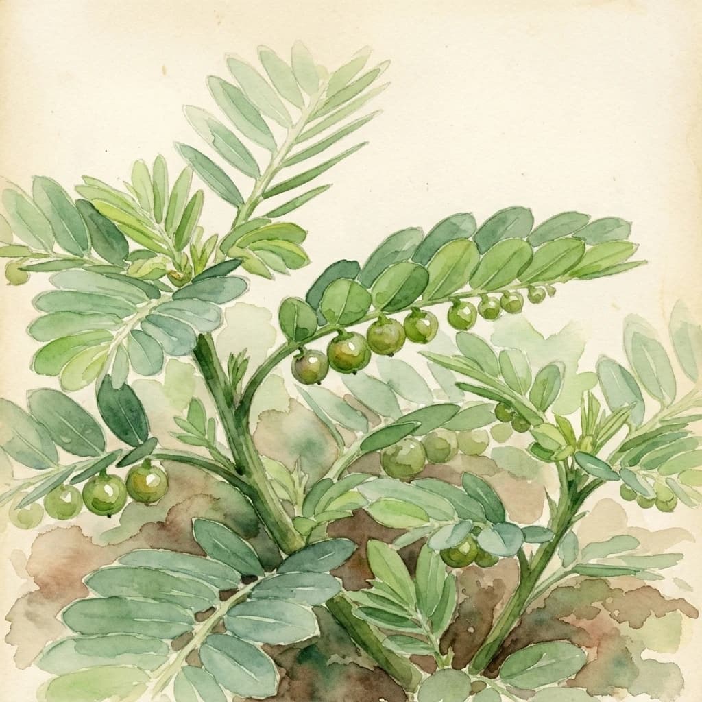 Gale of the wind bhumi amla (Phyllanthus niruri) stonebreaker at Save Farm Dahanu